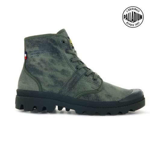 Palladium Pallabrousse Legion WAX Women's Boots Olive | UK Q198-OIC